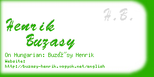henrik buzasy business card